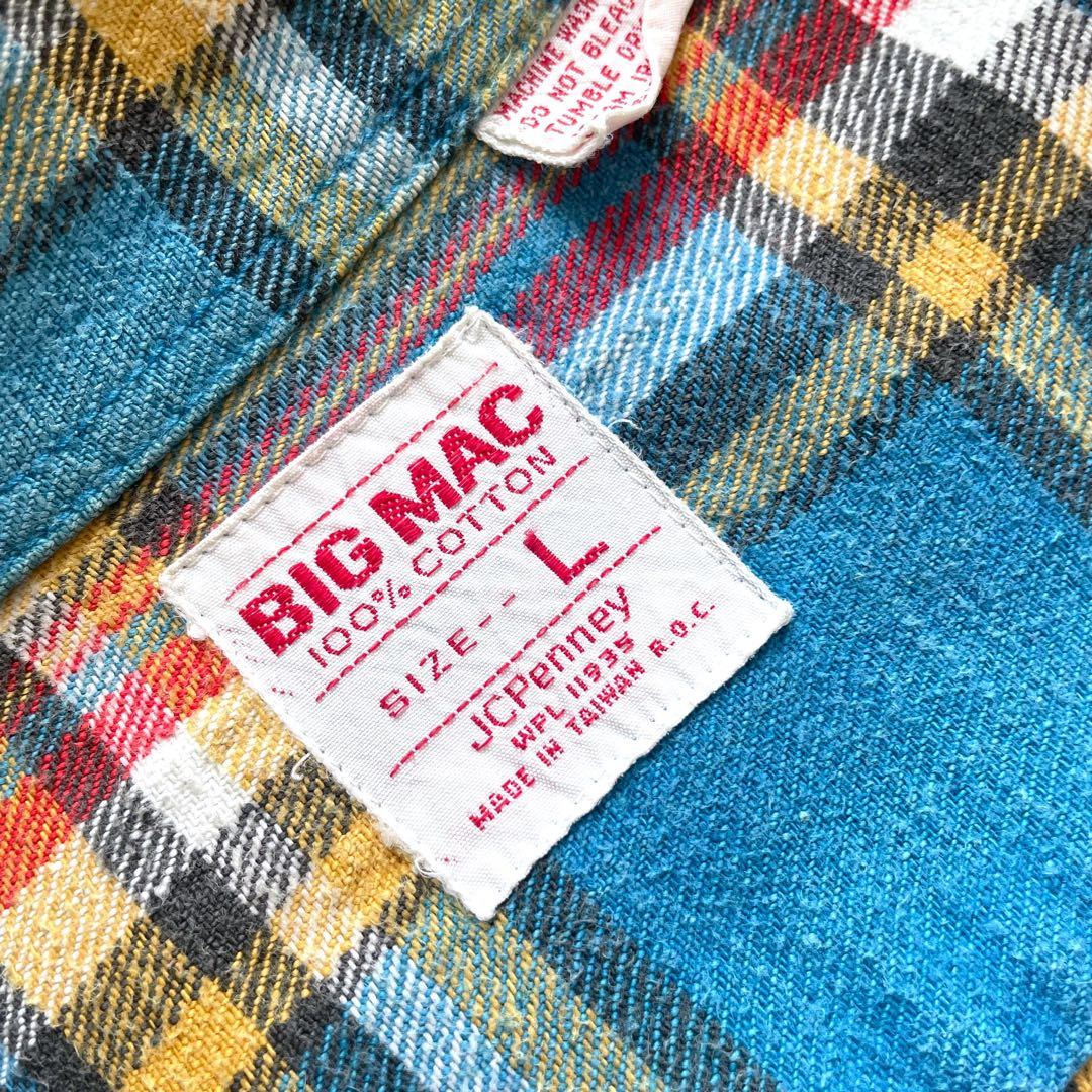 美品 好配色 70s ビンテージ BIG MAC フランネルシャツ L