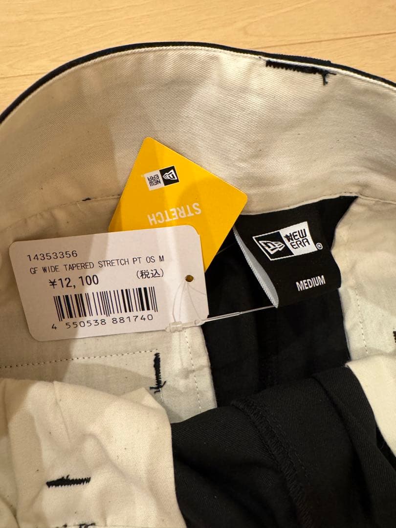 新品未使用⭐︎NEW ERA ゴルフワイドテーパードストレッチパンツ　黒