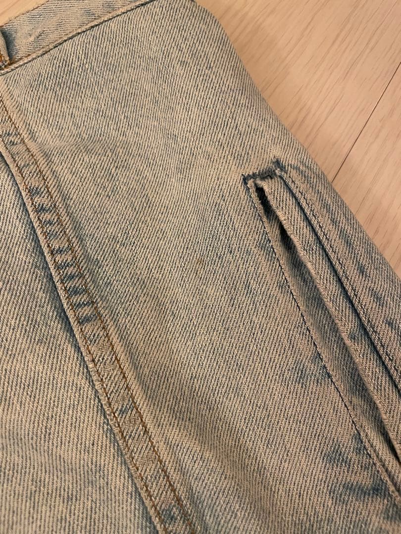 pollen vintage リメイクデニム巻きスカート