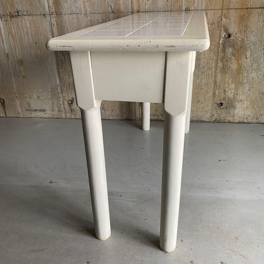 タイルトップ　コンソールテーブル　フレンチカントリー　シャビー　ヴィンテージ