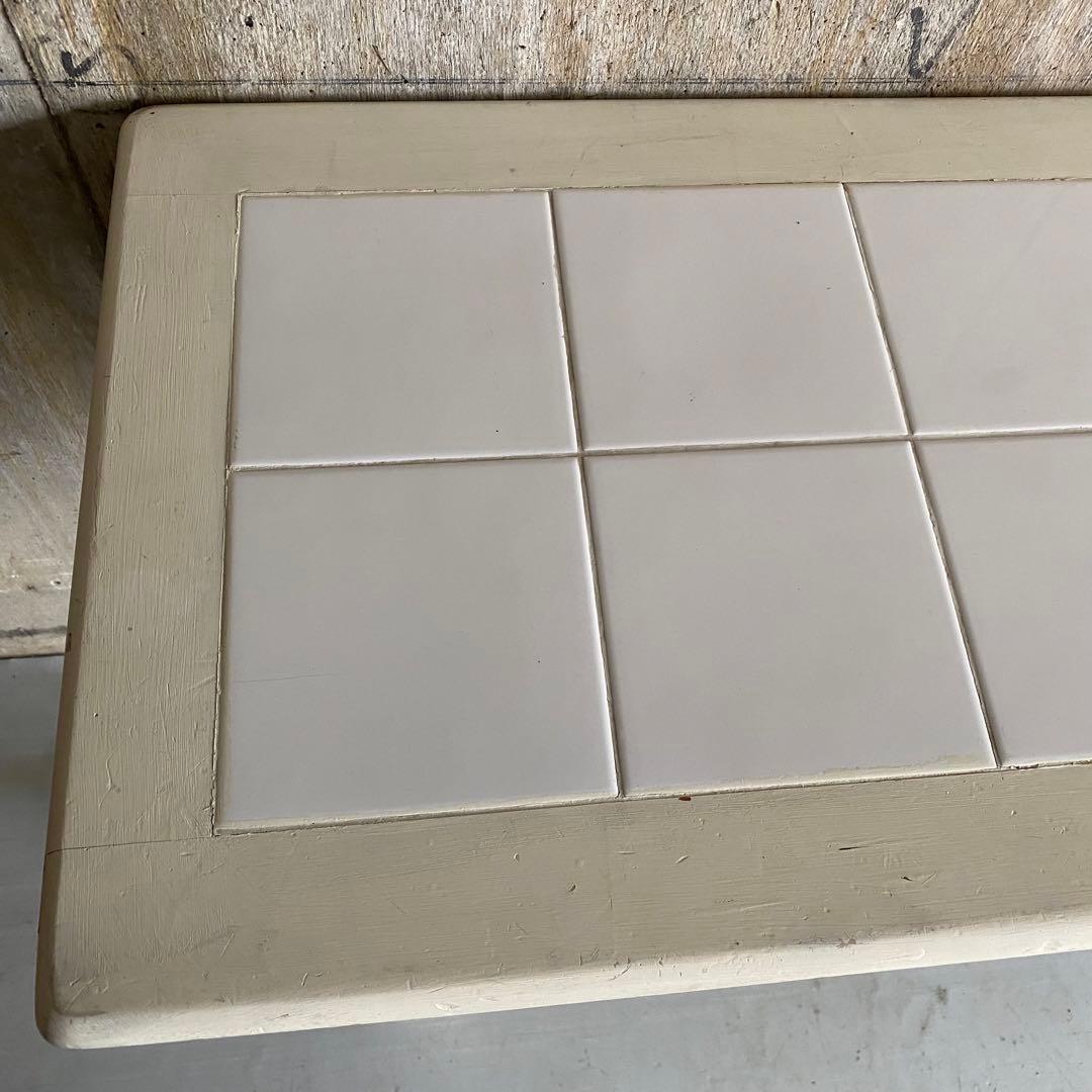 タイルトップ　コンソールテーブル　フレンチカントリー　シャビー　ヴィンテージ