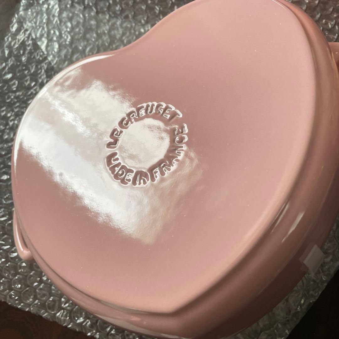 LE CREUSET ハート型▪︎ダムール ディッシュ20cm▪︎シェルピンク▪︎新品