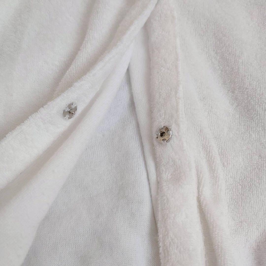 ヒスクローネ (15) 長袖 カーディガン レース 刺繍 パイル生地 ガーリー