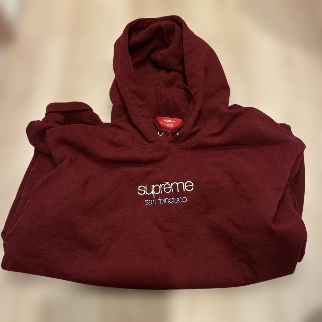 supreme サンフランシスコ店限定　バーガンディ パーカー Mサイズ