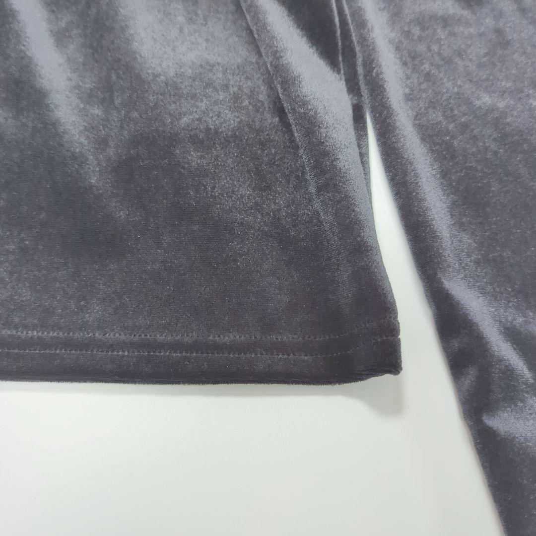 ENOF イナフ velour jersey zip tops black