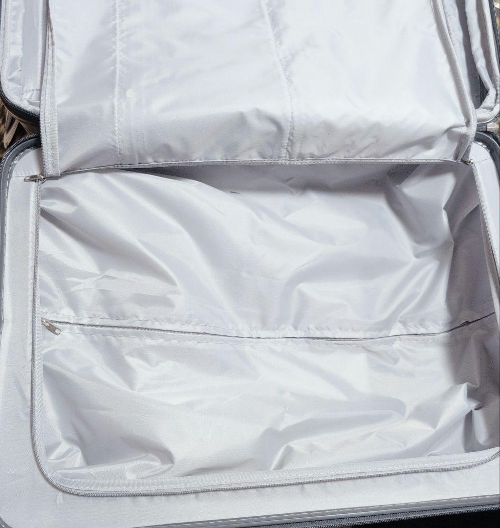 スーツケース キャリーケース フロントオープン 拡張 ストッパー 360度 M