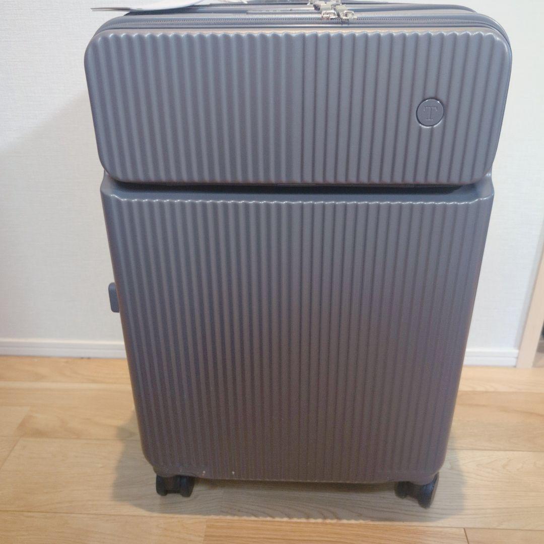 スーツケース キャリーケース フロントオープン 拡張 ストッパー 360度 M