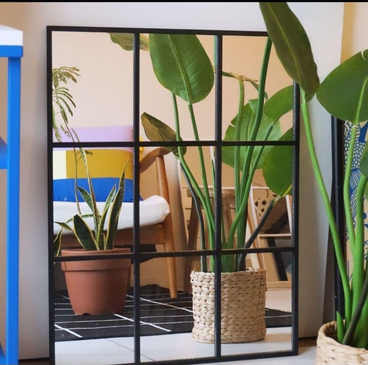 壁掛け鏡 グリッドデザイン ブラック・ホワイト　9枚　在庫あり