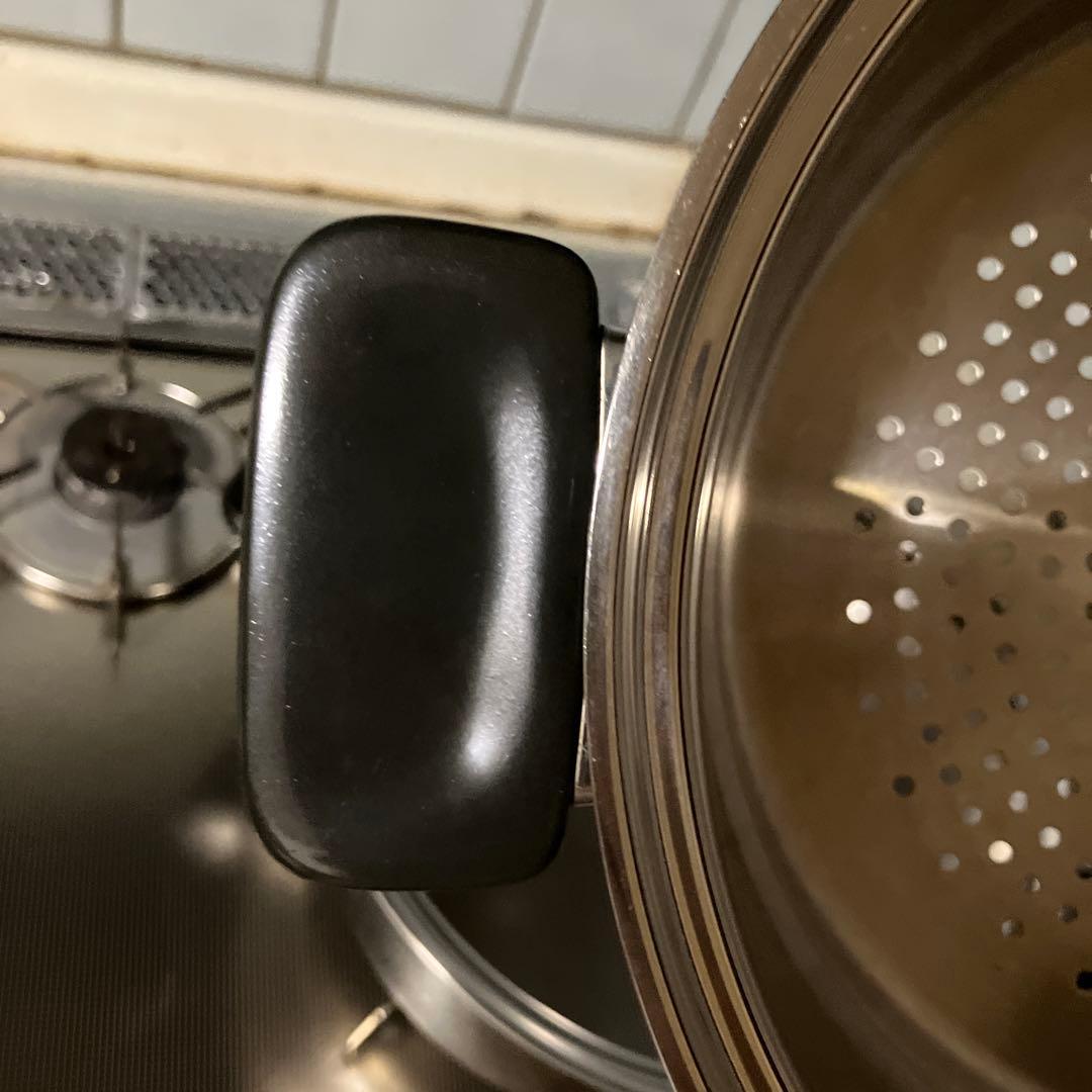 VitaCraft ステンレス 両手鍋 No.5503 ガス火用　蒸し器付き