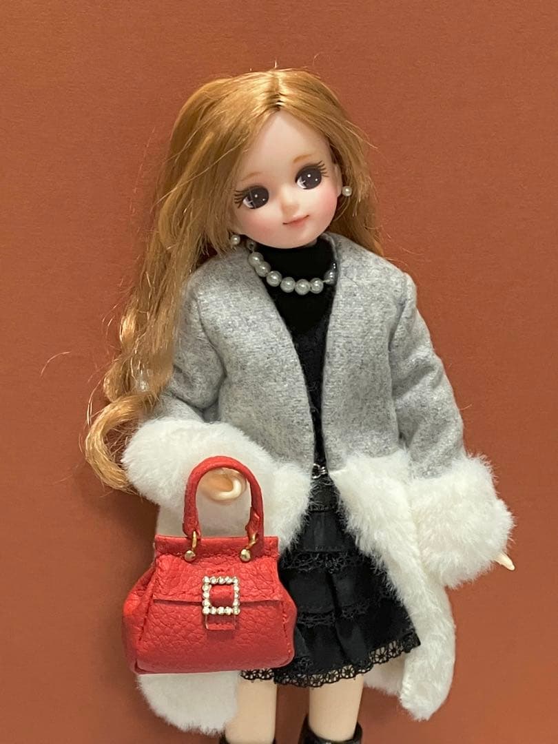 ★ハンドメイド★ ミニチュア バックル付きバッグ レッド  アウトフィット