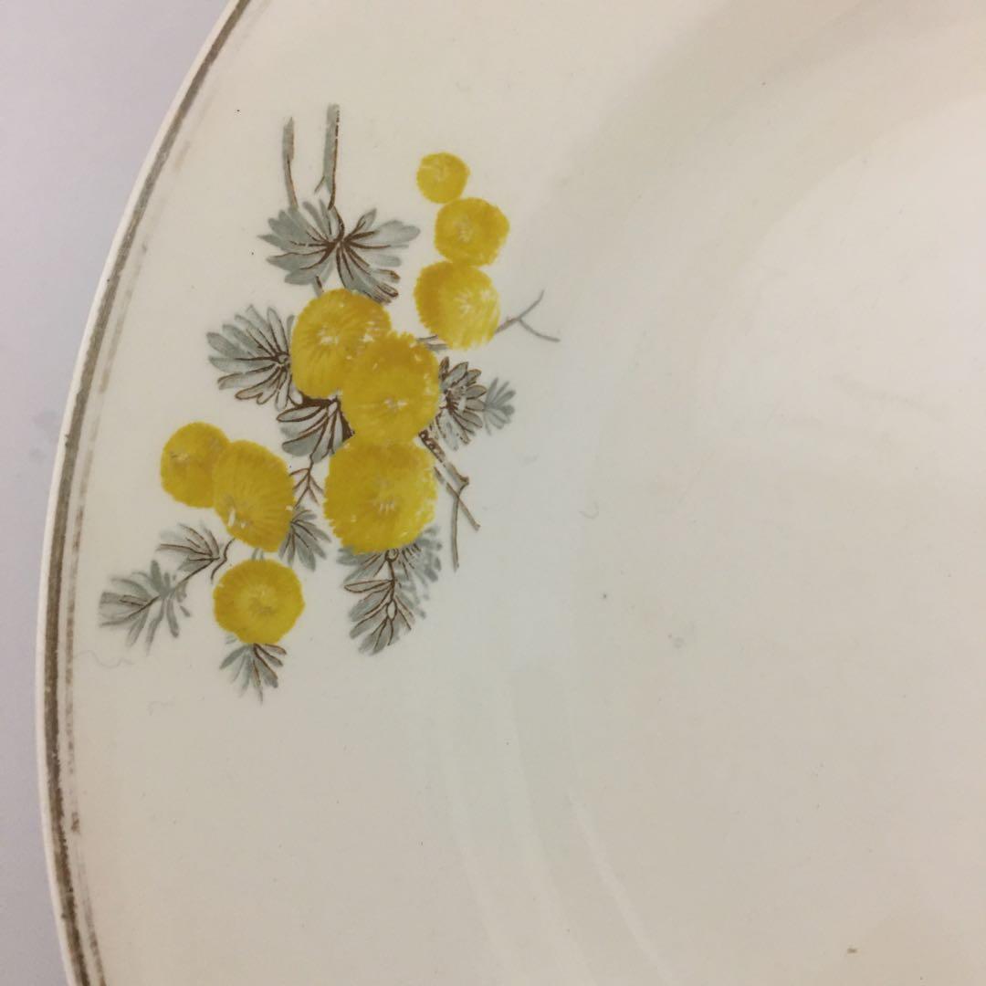 ミモザ柄のスーププレート オランダ アンティーク　マーストリヒト
