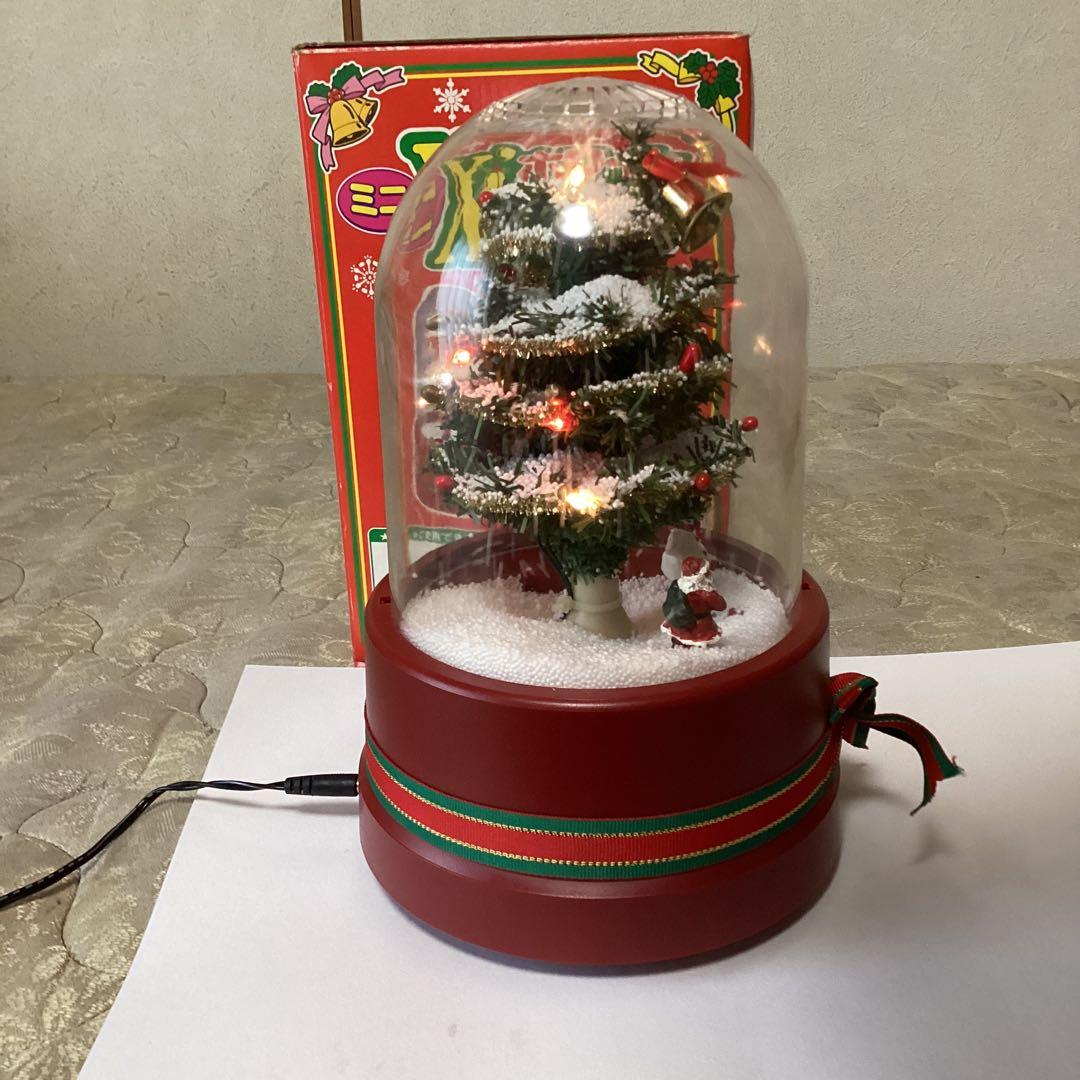 クリスマス　オルゴール付き、ホワイトＸmasツリー　AC アダプター付き