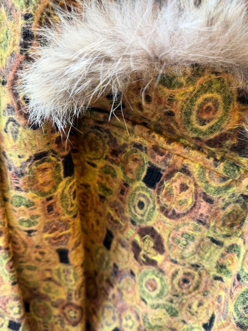 Christian Dior ファー付きロングコート 多色　36