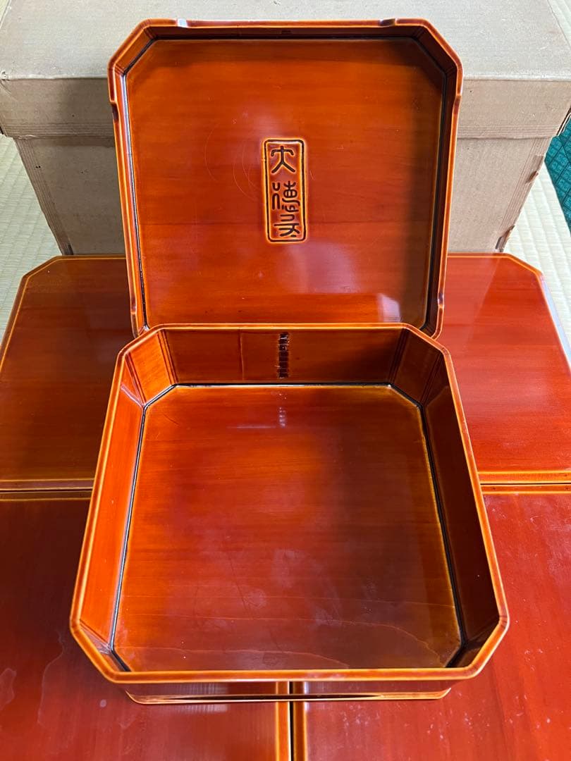 茶道具 漆器 大徳寺 重箱5個セット ①【USED】