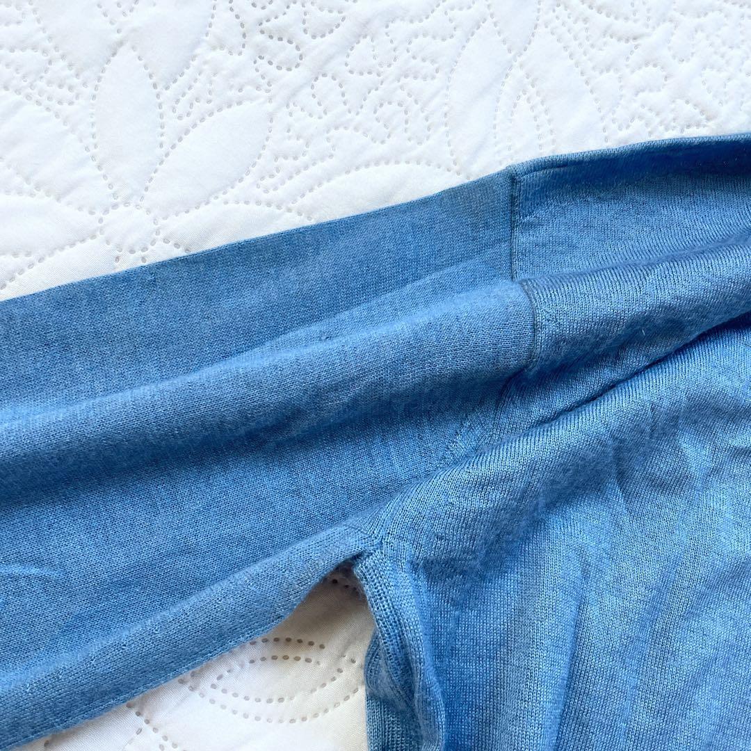 定価8万　新品未使用　ブラミンク　カシミヤ　シルク　ニットプルオーバー　36 青