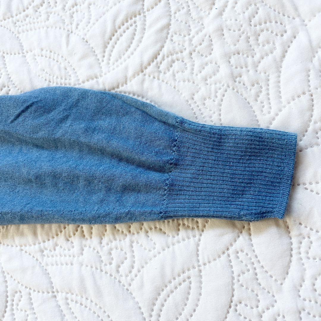 定価8万　新品未使用　ブラミンク　カシミヤ　シルク　ニットプルオーバー　36 青