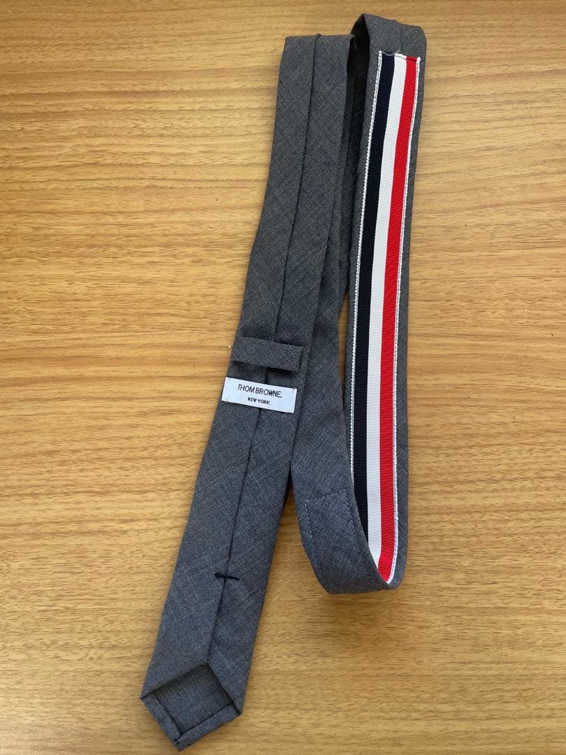 トムブラウン ネクタイ　グレー　THOM BROWNE ナロータイ