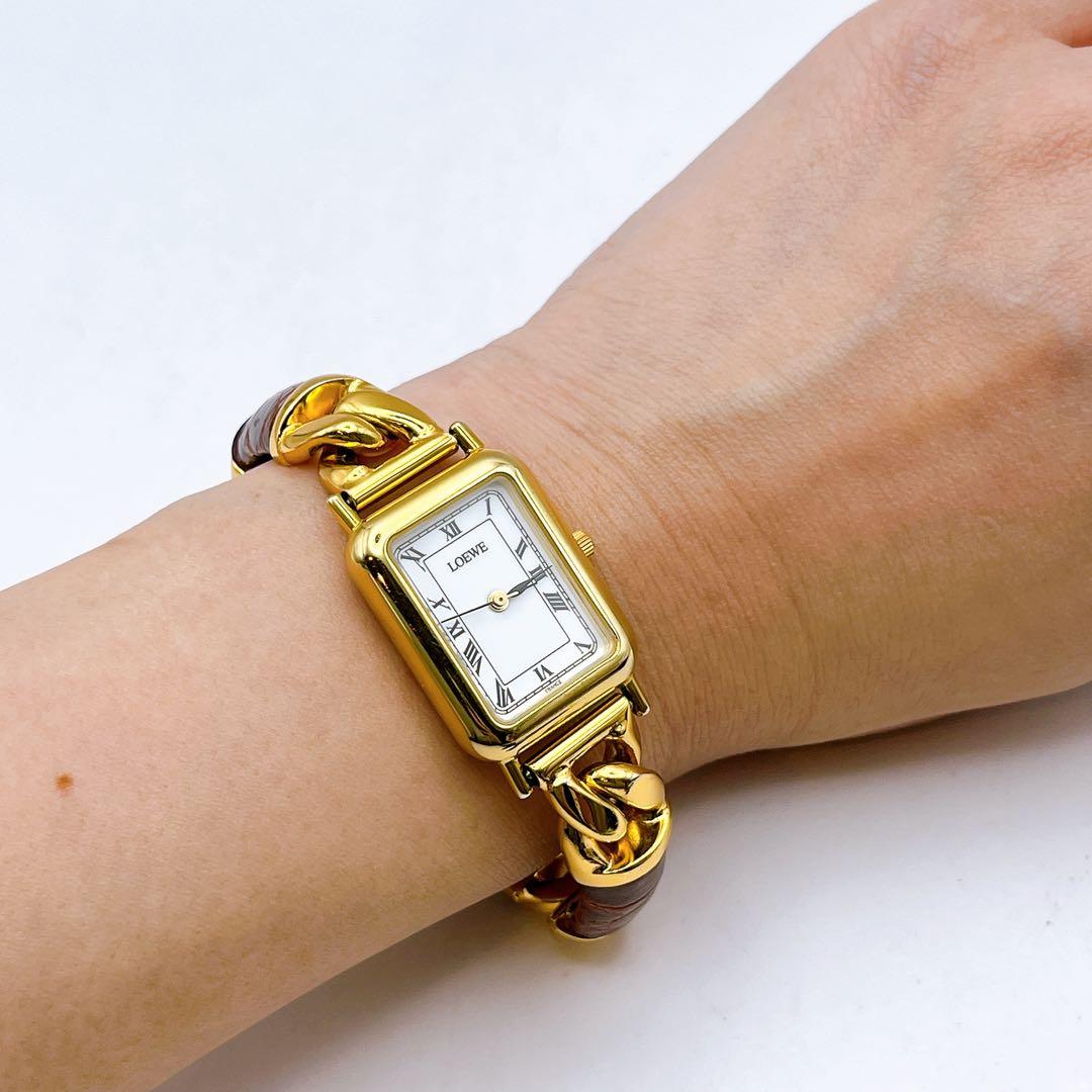 電池交換済み　ロエベ　レディース　腕時計　クォーツ