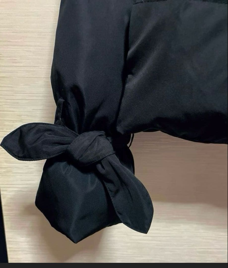 RUIRUE BOUTIQUE ラビットファーフードショート丈ダウンジャケット