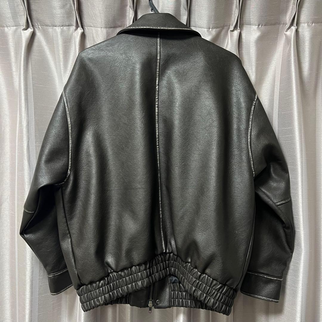 【美品】MOUSSY F/LEATHER A-2 フライトジャケット　ブラウン