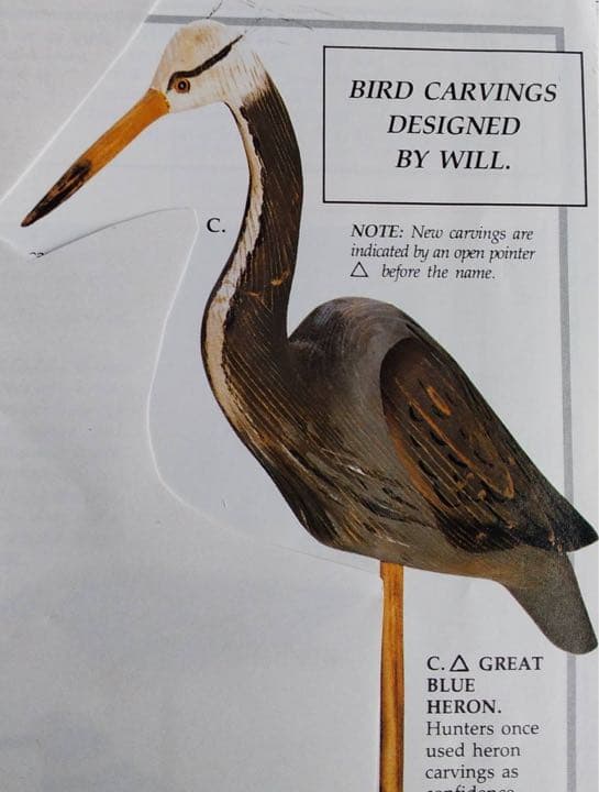 カーク・パトリック 置物 インテリア デコイ 青鷺