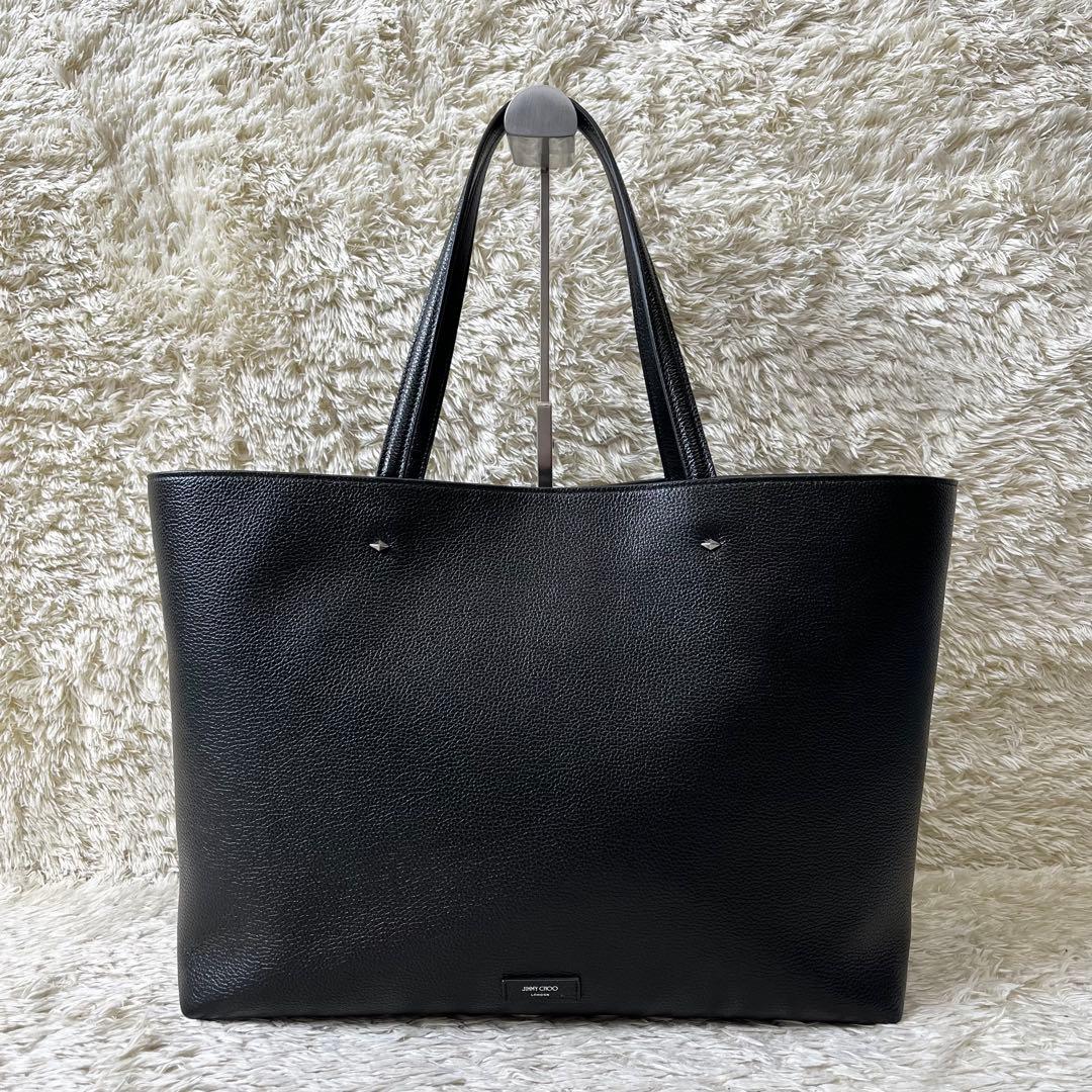 ジミーチュウ　トートバッグ　マーリ　レザー　黒　ブラック　肩掛け　ユニセックス