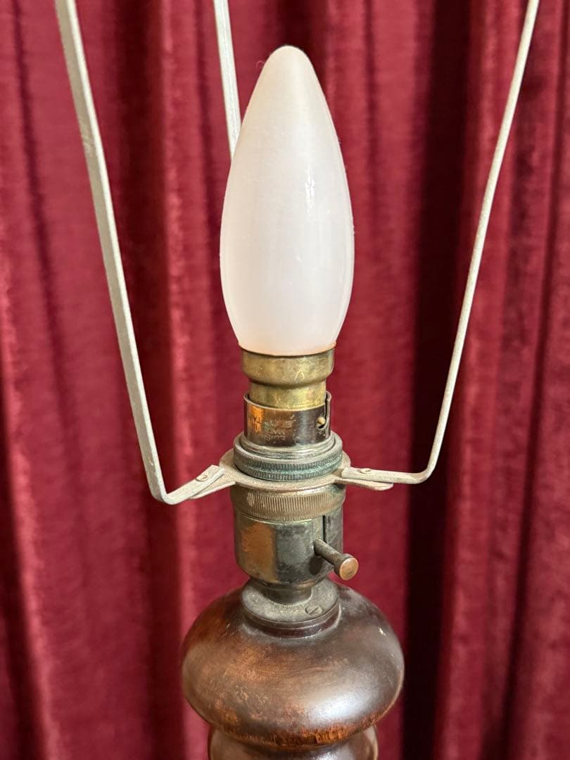 木製　アンティーク　フロアスタンド　フロアライト　間接照明