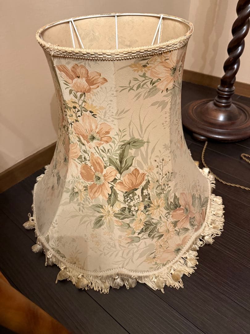 木製　アンティーク　フロアスタンド　フロアライト　間接照明