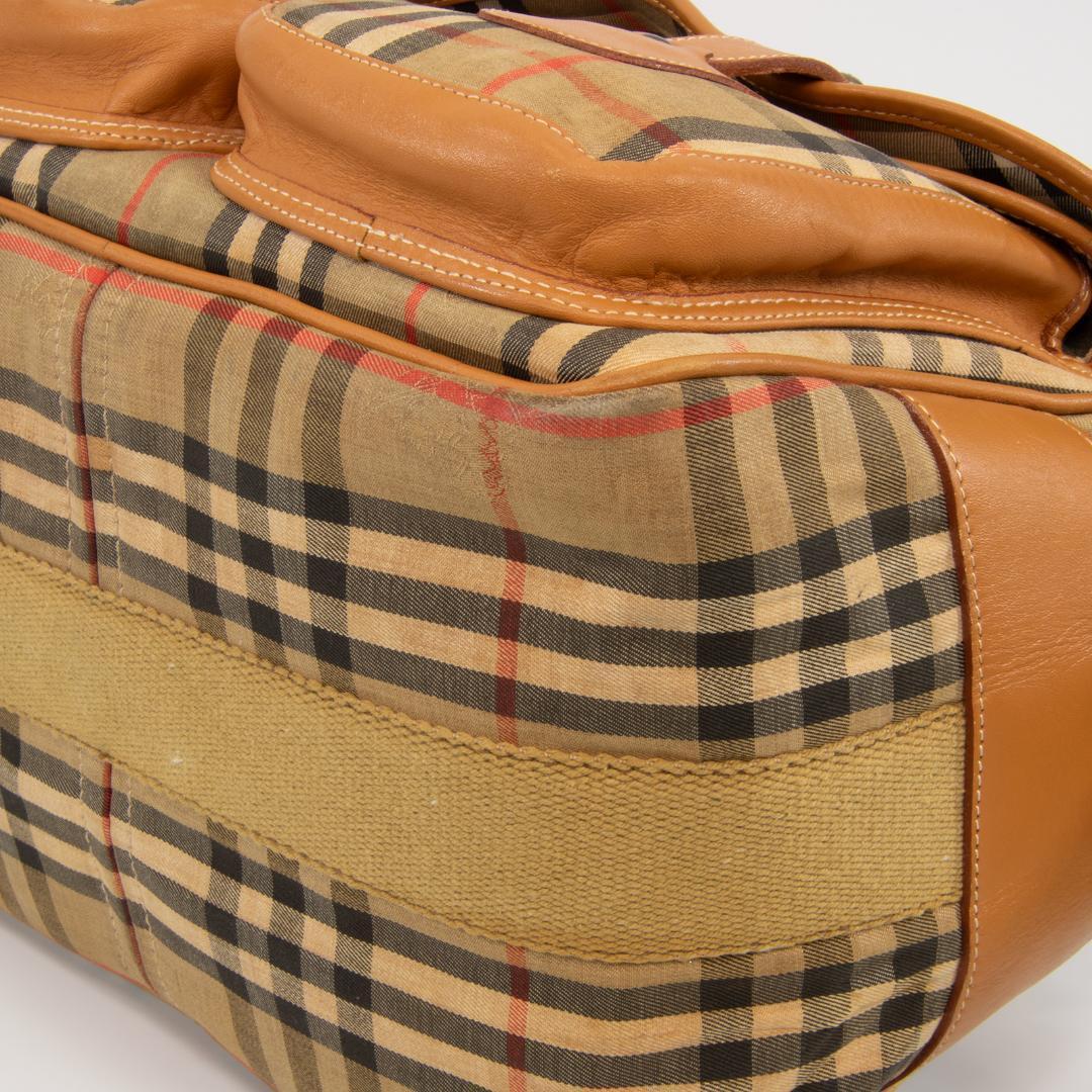 本物 バーバリー ショルダーバッグ メンズ レディース 茶色 斜め掛け チェック