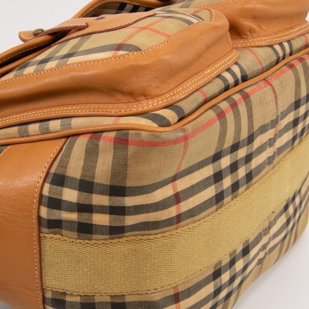 本物 バーバリー ショルダーバッグ メンズ レディース 茶色 斜め掛け チェック