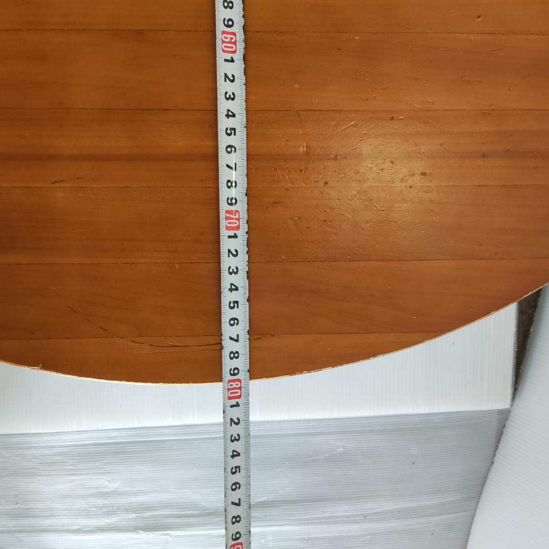 ちゃぶ台　レトロ　木製　円形座卓　茶色　小傷あり