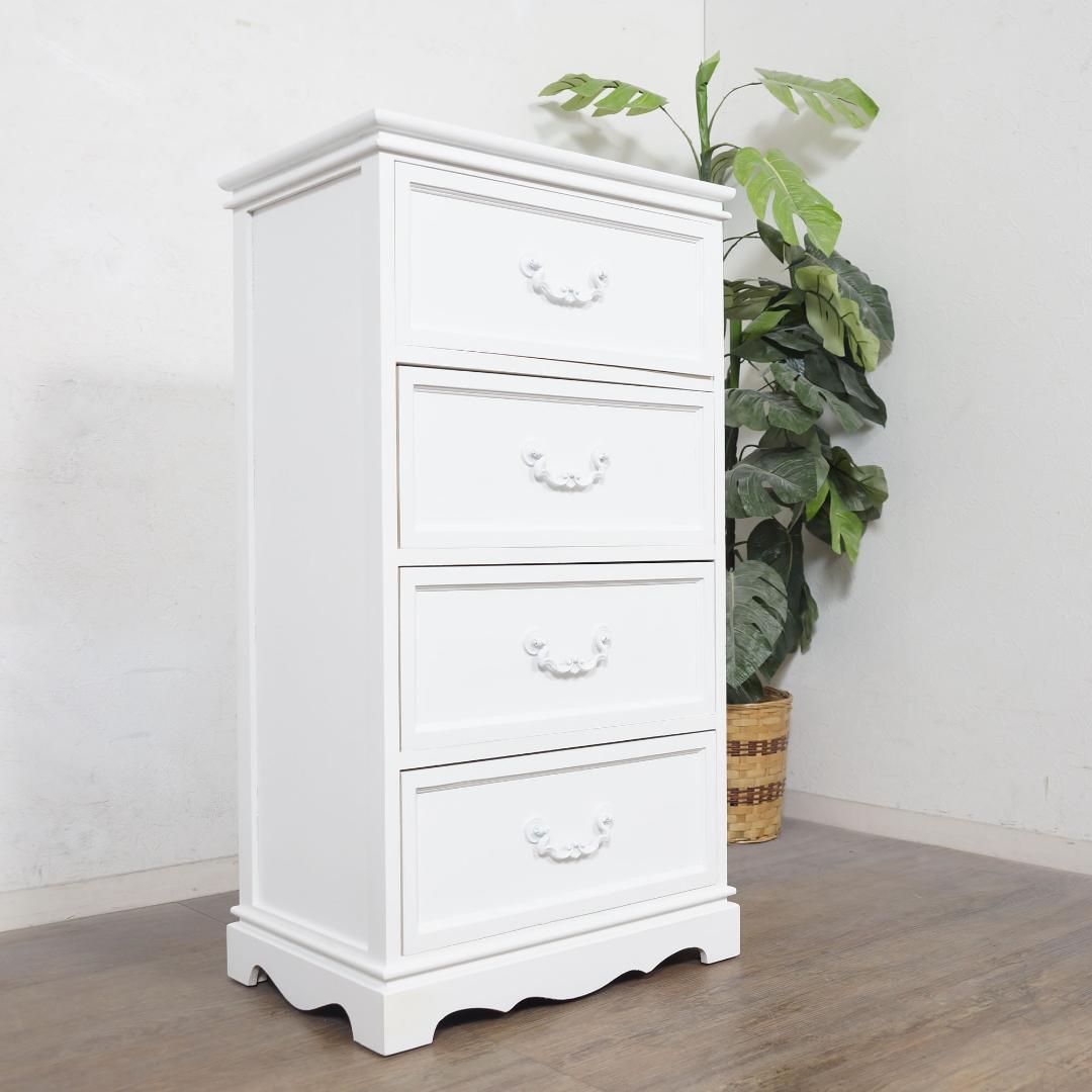 【新品・未使用】　 アンティーク調　シャビー仕上げ　チェスト ４杯