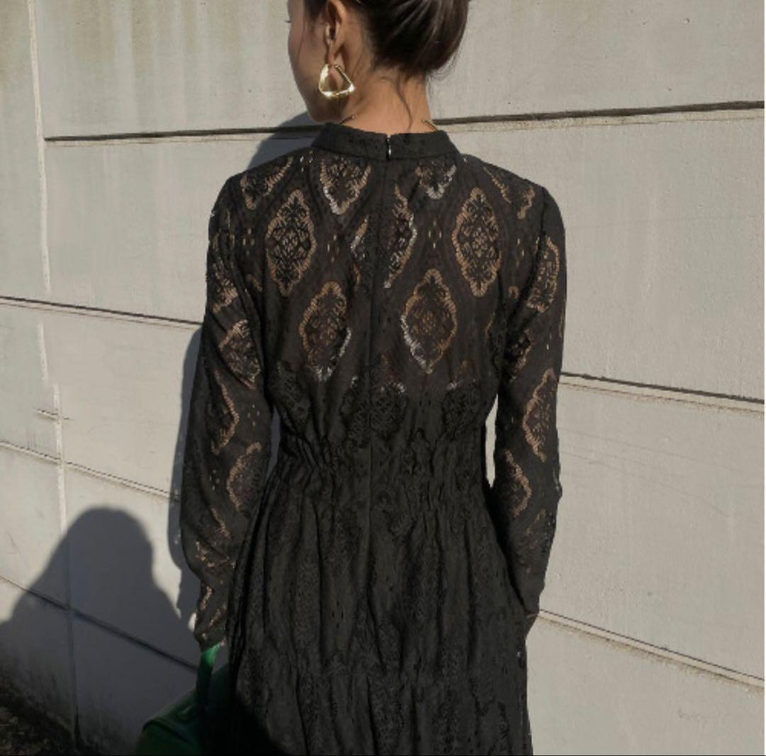 【美品】Ameri アメリ LACE SHIRRING DRESS