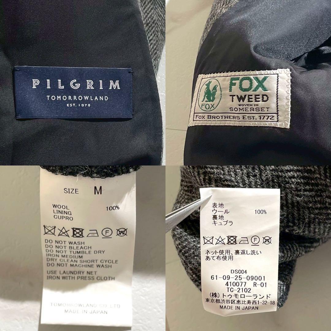 極美品✨️トゥモローランド×Fox Tweed ヘリンボーン ステンカラーコート