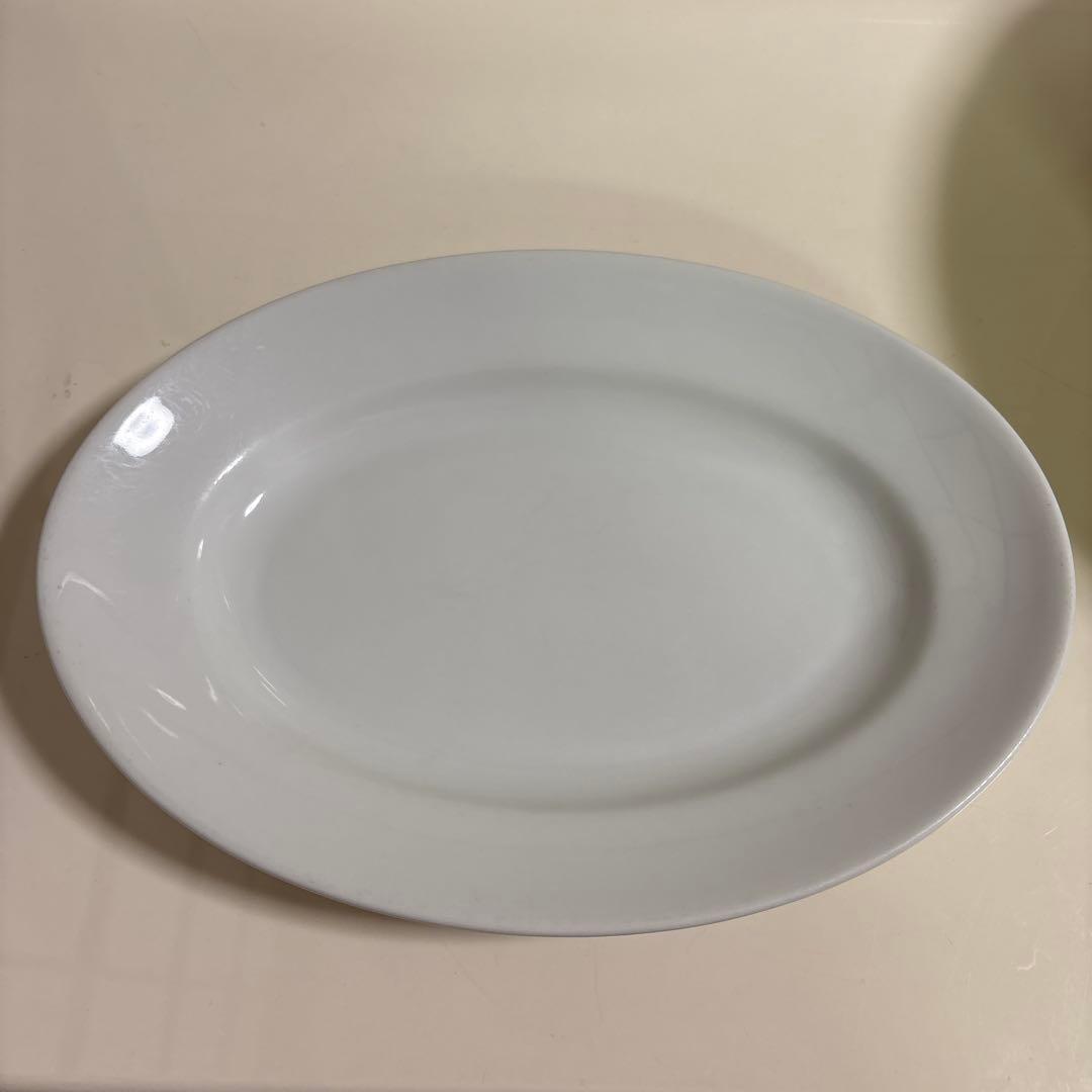 楕円型　オーバル皿　白皿　32×23cm 9枚