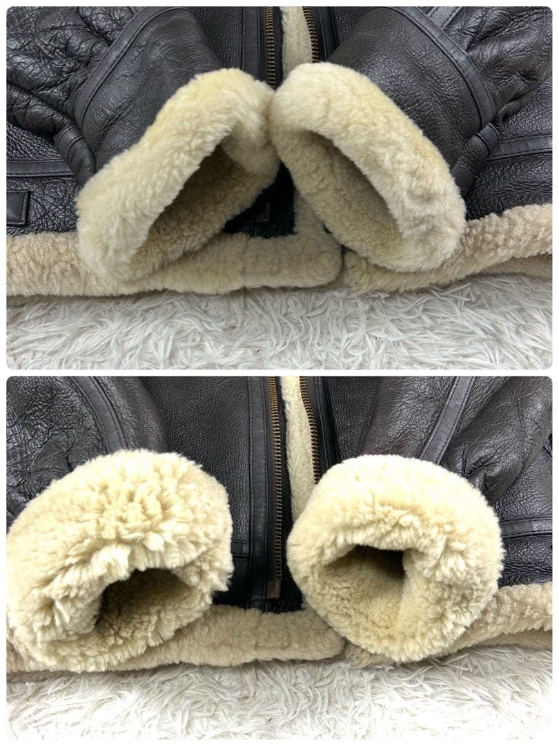 極美品 B-3 フライトジャケット L相当 ムートン ミリタリー シープスキン