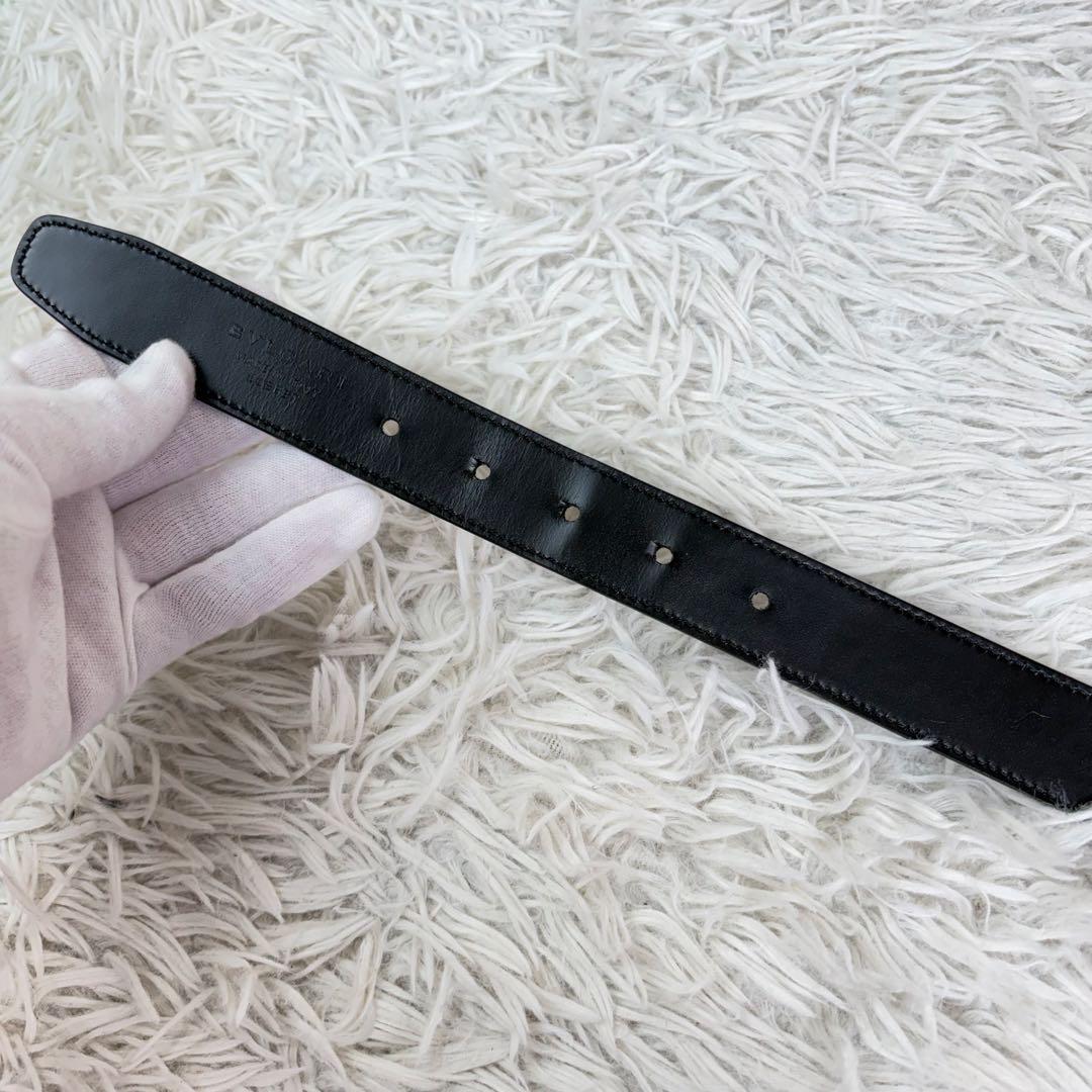 極美品/付属品完備✨ ブルガリ レザー ベルト レッタンゴロ シルバーバックル