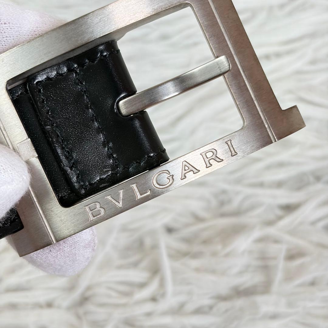 極美品/付属品完備✨ ブルガリ レザー ベルト レッタンゴロ シルバーバックル