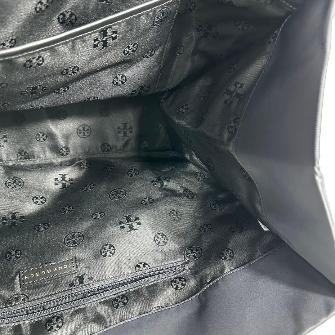 美品✨TORY BURCH ネイビー エラ ナイロントートバッグ ロゴ 大容量