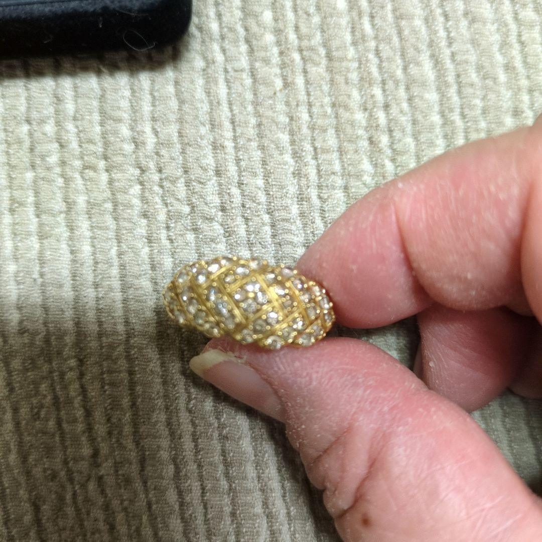 ハナモモダイヤ1カラット18金リング大きめサイズ