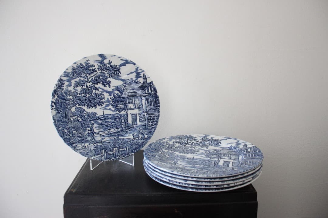 英国　イングランド　ミヨット　ハンター　２５cm プレート　６枚