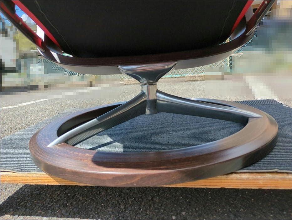 〈セット販売〉エコーネス ストレスレスチェア 赤 正規品 ② チェア