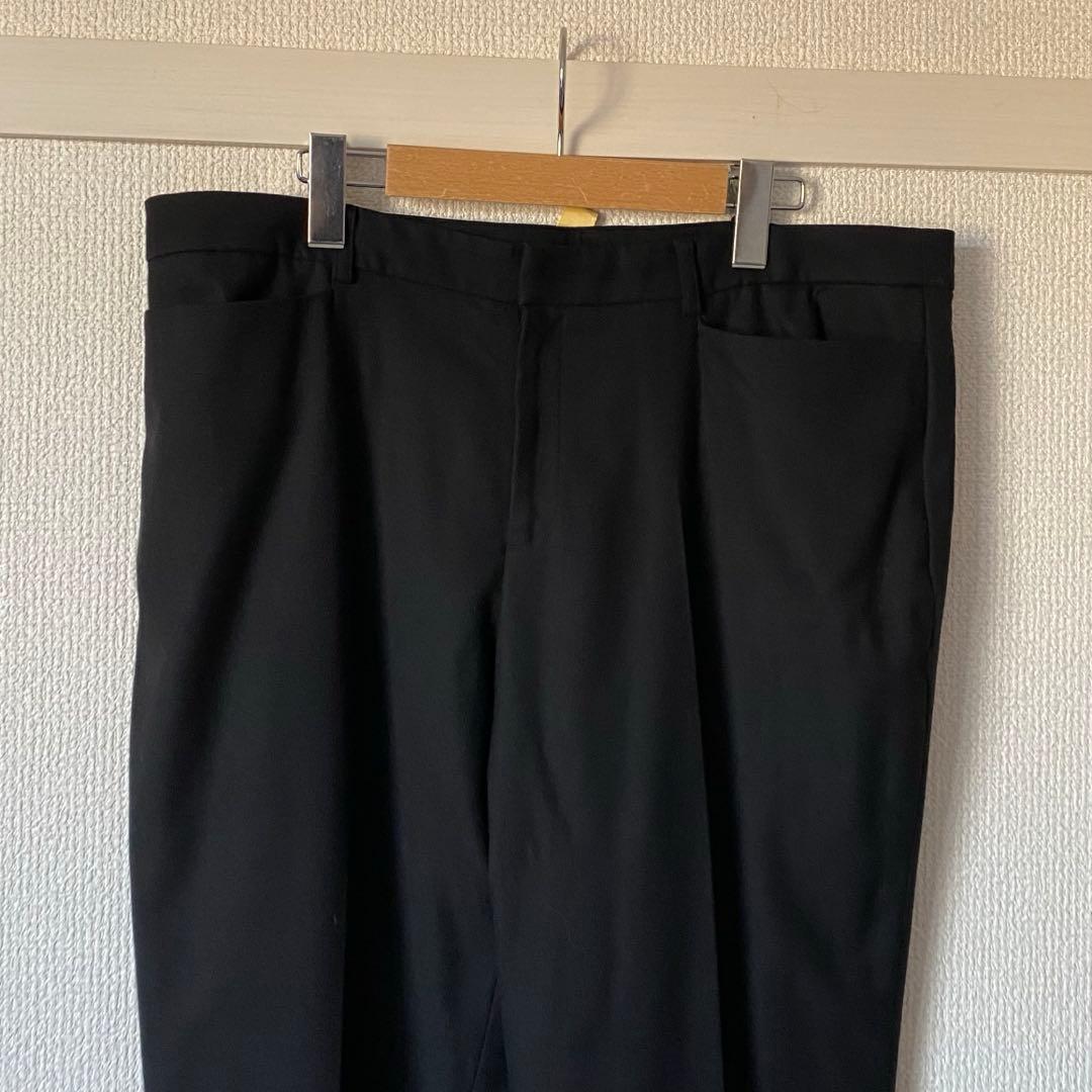 綺麗‼️23区 50サイズ ノーカラー パンツスーツ 大きいサイズ カラーレス 黒