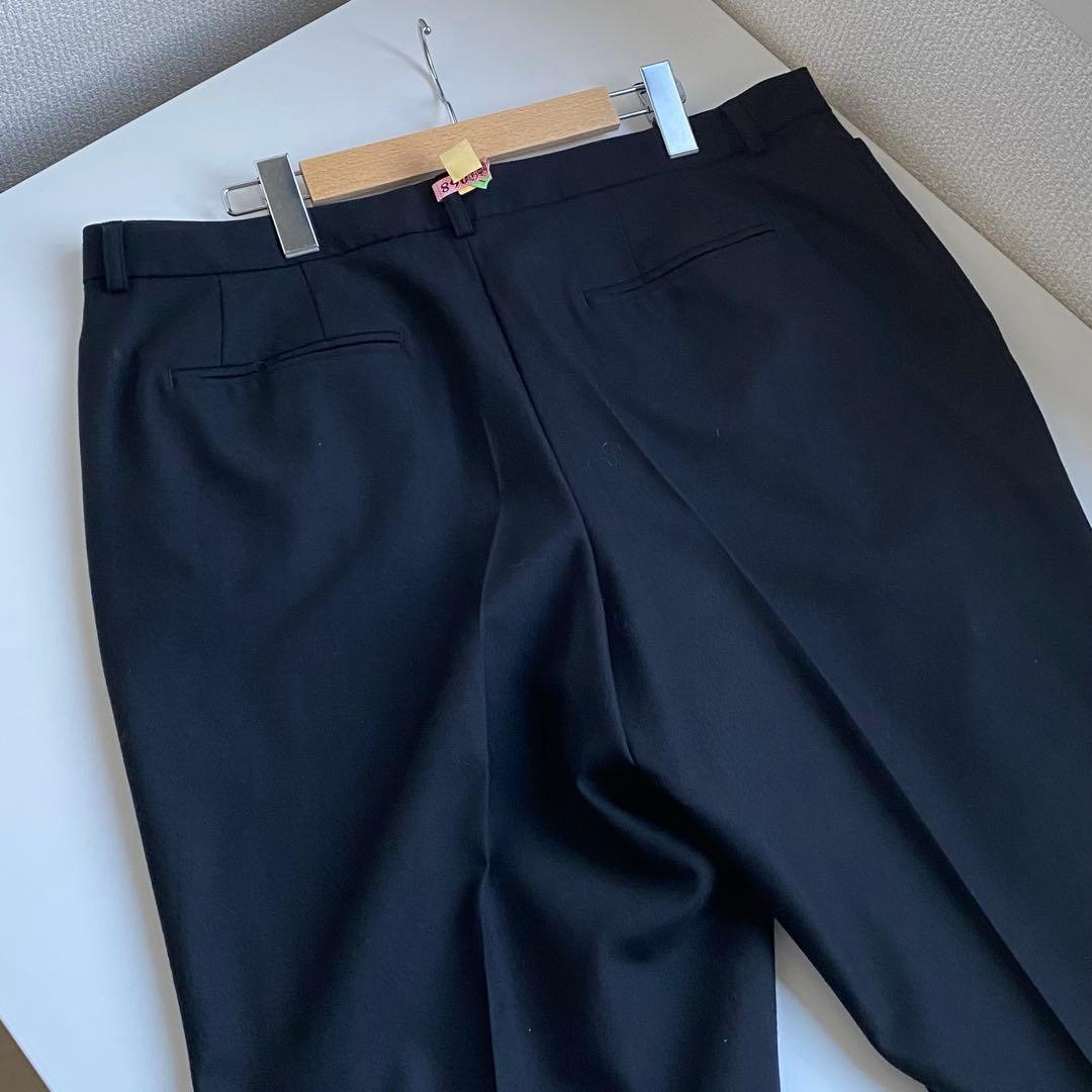 綺麗‼️23区 50サイズ ノーカラー パンツスーツ 大きいサイズ カラーレス 黒