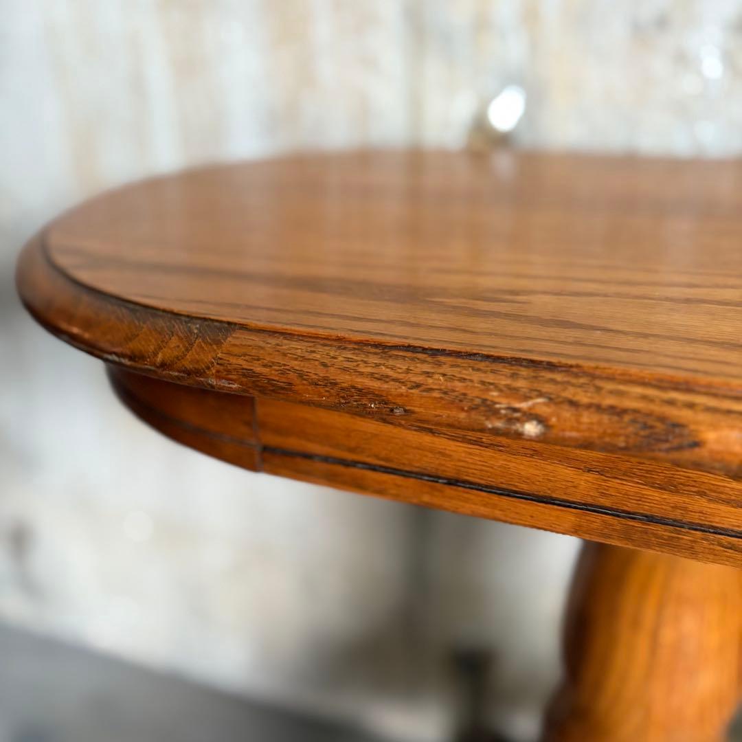 オーク材　オーバルコンソールテーブル