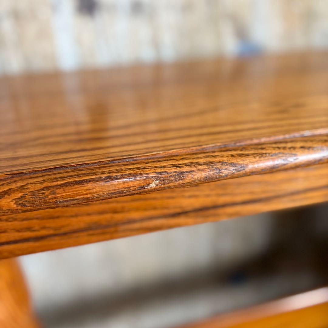 オーク材　オーバルコンソールテーブル