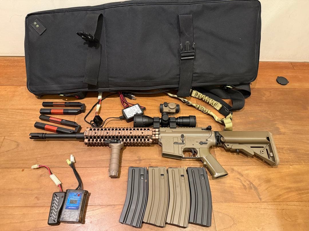 プラムリーレシーライフルサバゲーセット Quasarチューニング 電子トリ