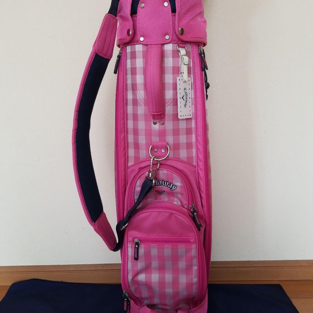 Callaway キャディバッグ ピンク チェック柄