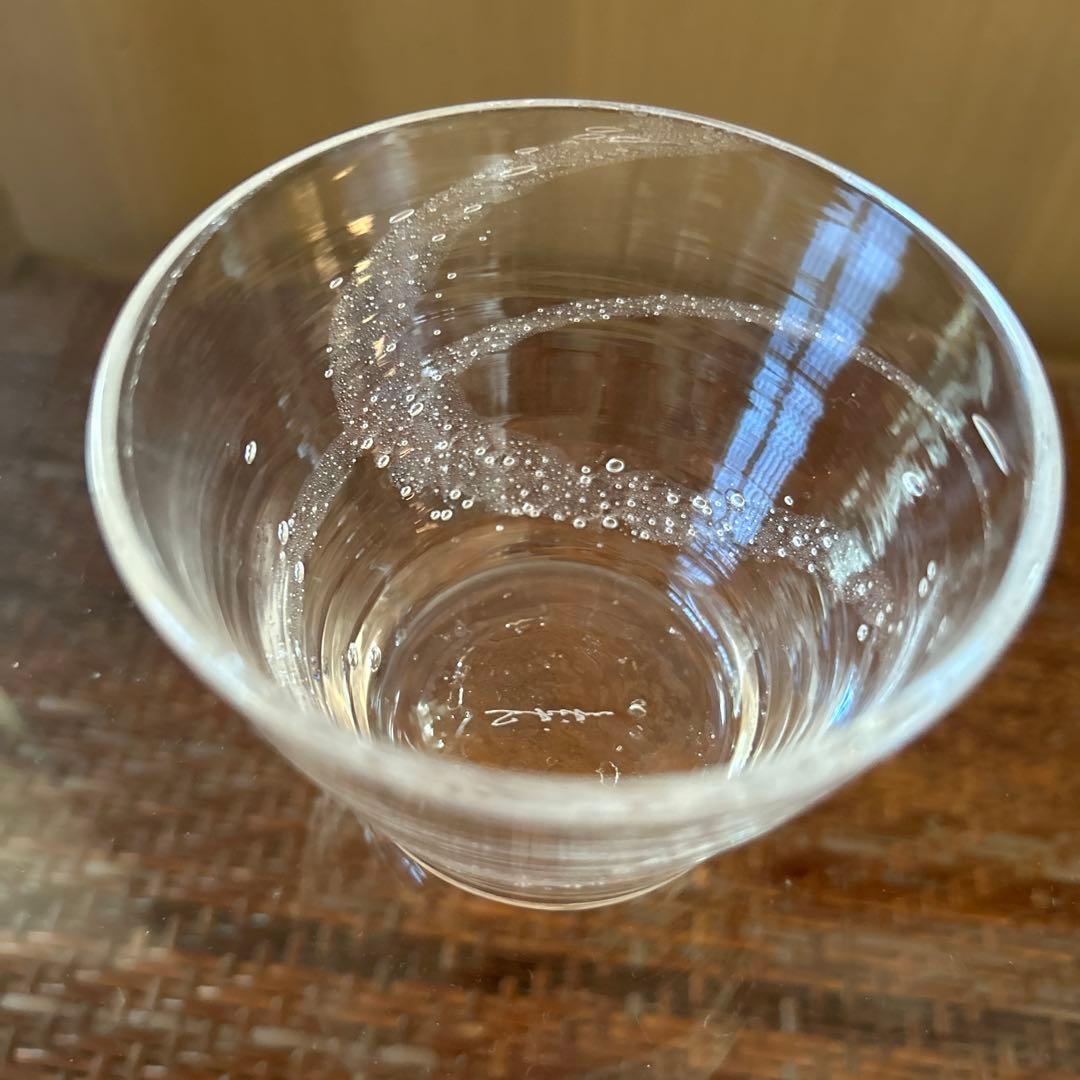 新品◆102荒川尚也　そばちょこ&型徳利　アワガラス気泡3点セット　晴耕社ガラス