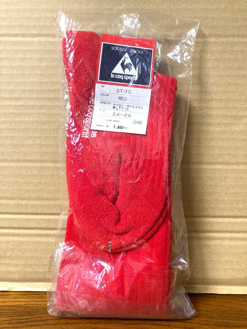 新品 ビンテージ 日本製 ルコック 24～26cm サッカーソックス 当時物